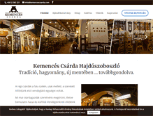 Tablet Screenshot of kemencescsarda.com